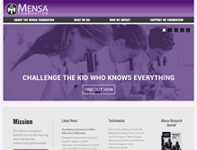 Tablet Screenshot of mensafoundation.org